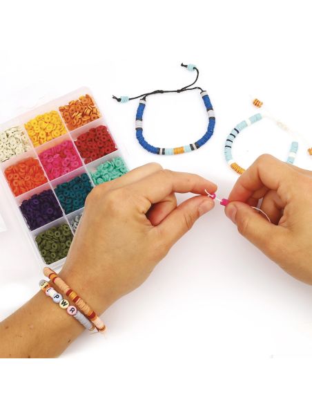 Box of 1750 Heishi Beads - Fluorescent