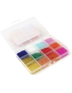Box of 12 colors of 2 mm seed beads - Acid Candy 2