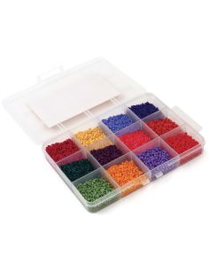 Box of 12 colors of 2 mm seed beads - Spice Market 2
