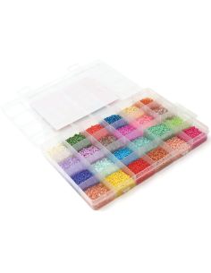 Box of 24 colors of 2 mm seed beads - Rainbow Gelato 2