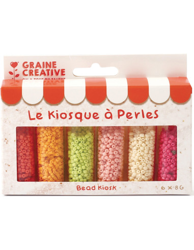 Le kiosque à perles 6 coloris de perles de rocailles 2 mm - Smoothie bowl