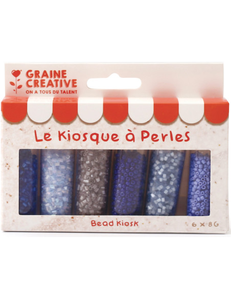 Le kiosque à perles 6 coloris de perles de rocailles 2 mm - Tempête