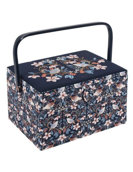 Embroidery sewing box - Birds in bloom