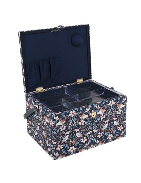 Embroidery sewing box - Birds in bloom