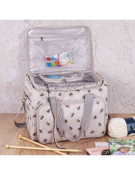Knitting and crochet storage bag - Bee