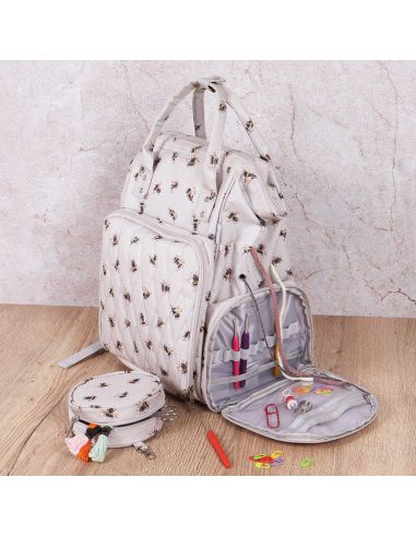 Tote bag for knitting and crochet - Bee