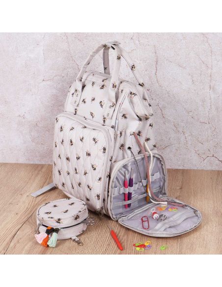 Tote bag for knitting and crochet - Bee
