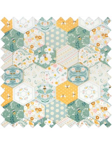 Bag for sewing machine - Bee patchwork