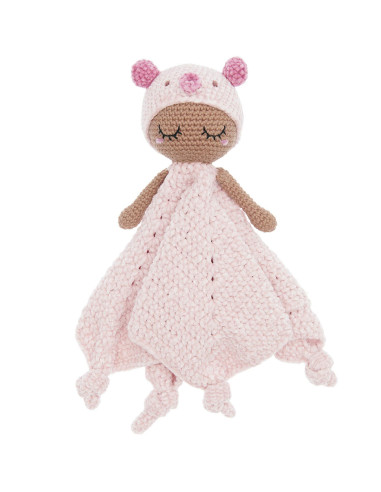 Crochet kit for a comfort blanket - Pig