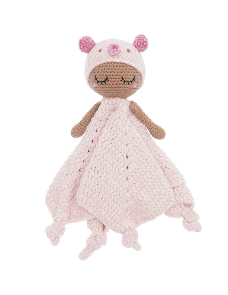 Crochet kit for a comfort blanket - Pig