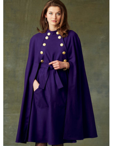 Cape and Belt Pattern - Vogue 9288