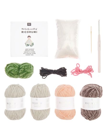 Crochet kit for cuddly blanket - Nature