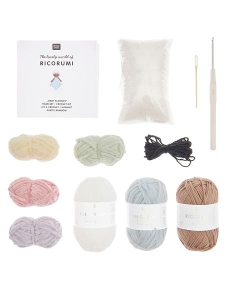 Pastel Rainbow Crochet Blanket Kit