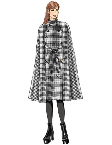 Cape and Belt Pattern - Vogue 9288