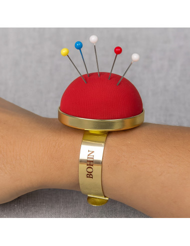 Bohin Pin Holder Bracelet - Red