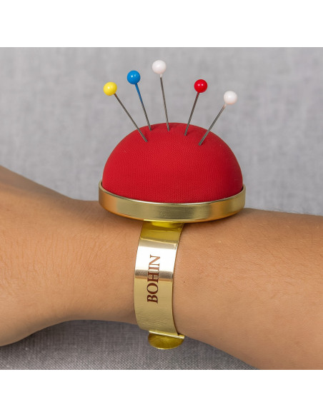 Bohin Pin Holder Bracelet - Red