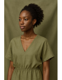 Washed linen fabric - Rosemary 2