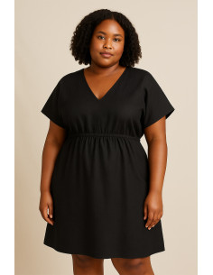Washed linen fabric - Black 2