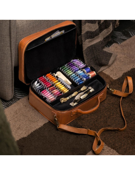Muud Flora Storage Box for Embroidery and Sewing - Rich Brown