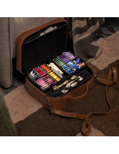 Muud Flora Storage Box for Embroidery and Sewing - Rich Brown