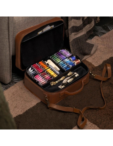 Muud Flora Storage Box for Embroidery and Sewing - Rich Brown