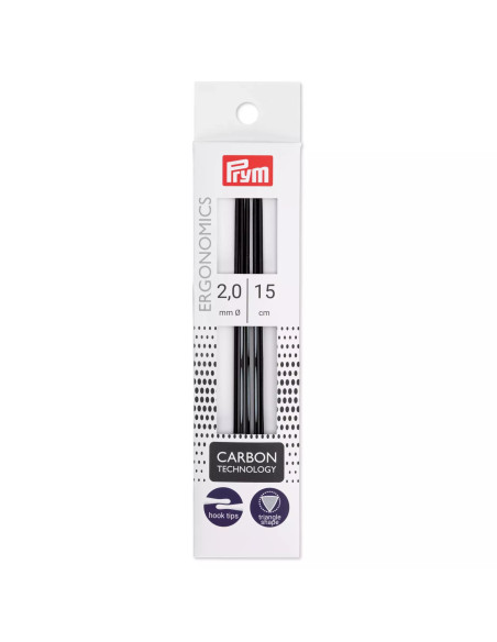 Prym Ergonomics carbon double-pointed knitting needles