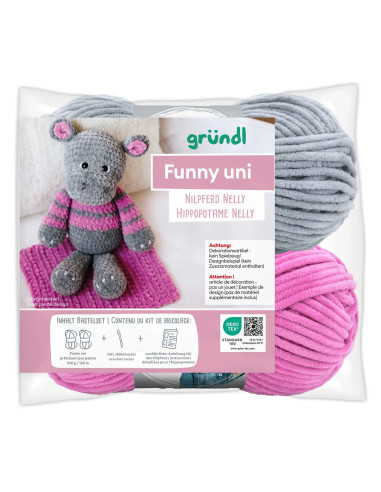 Crochet Kit - Nelly the Hippopotamus