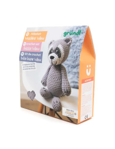 Crochet kit - Wilma the raccoon