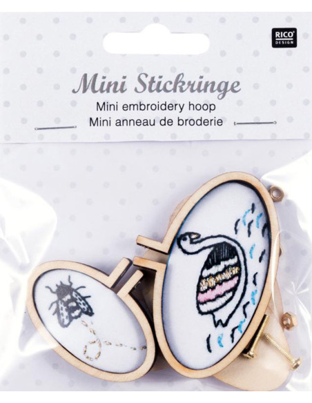 Mini oval wooden embroidery hoops for embroidery 45 and 62 mm
