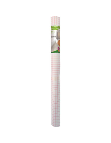 Gridded transparent adhesive polyphane roll