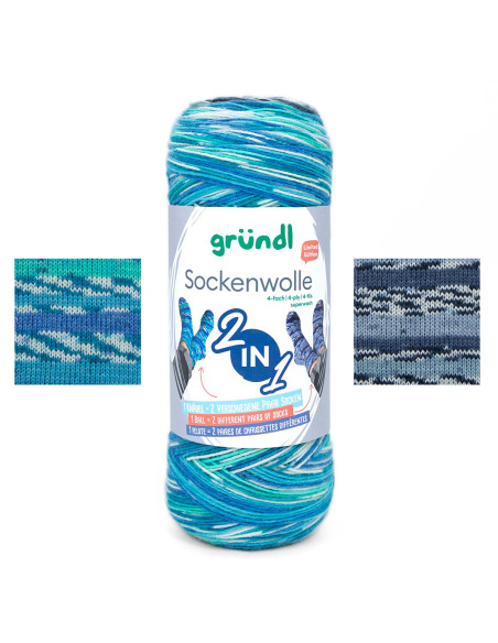 Sockenwolle 2 in 1 Gründl sock yarn
