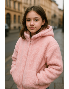 Fleece fabric - Baby pink 2