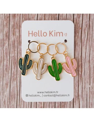 Set of 4 stitch markers - Cactus