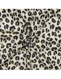 Animal cotton voile fabric - Sand