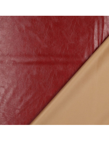 Shiny stretch faux fabric for clothing - Red