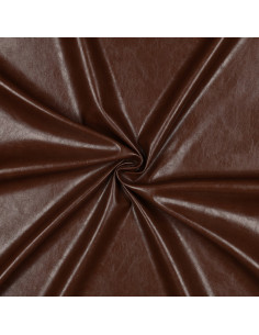 Shiny stretch faux fabric for clothing - Brown
