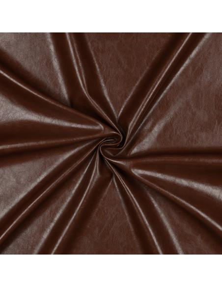 Shiny stretch faux fabric for clothing - Brown