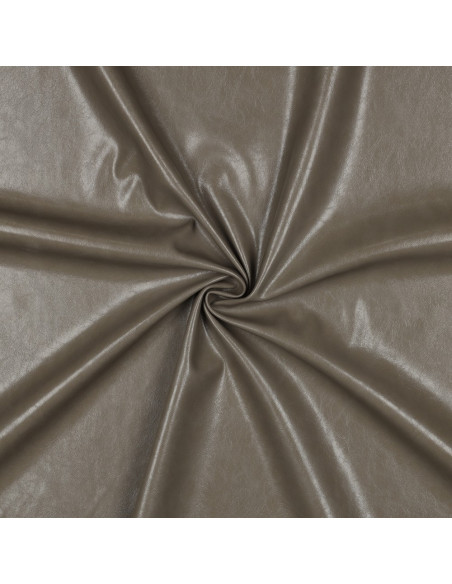 Shiny stretch faux fabric for clothing - Taupe