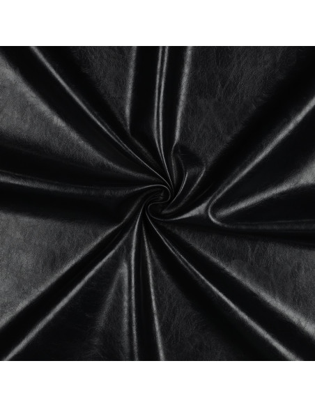 Shiny stretch faux fabric for clothing - Black