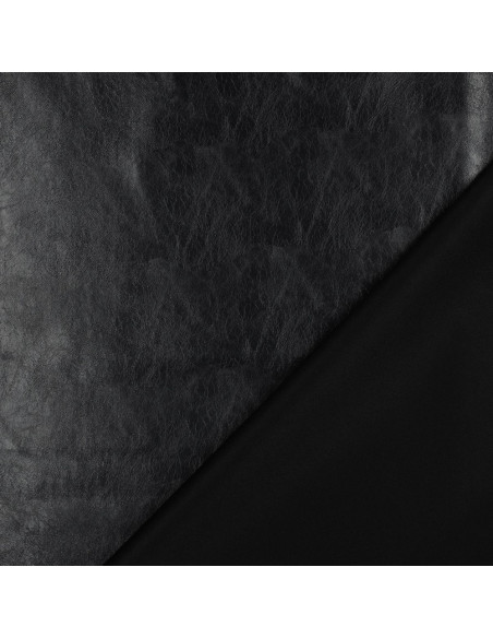Shiny stretch faux fabric for clothing - Black