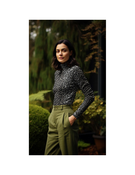 Tissu jersey viscose - Léopard