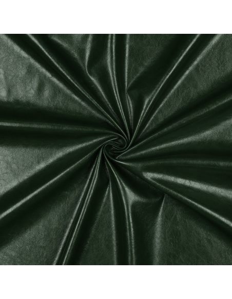 Shiny stretch faux fabric for clothing - English green