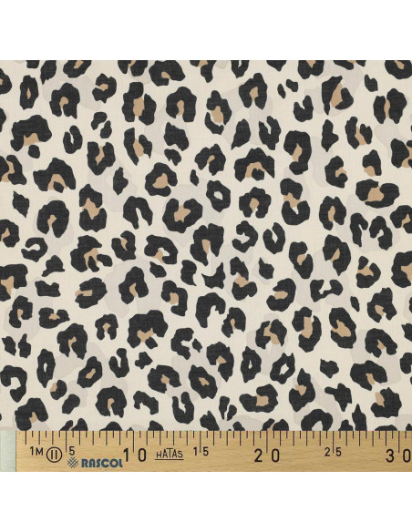 Animal cotton voile fabric - Sand