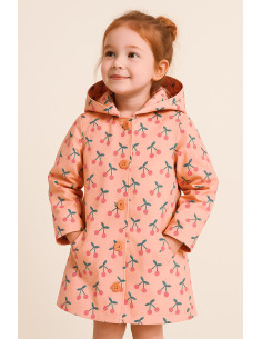 Water-repellent cherry cotton fabric - Peach 2