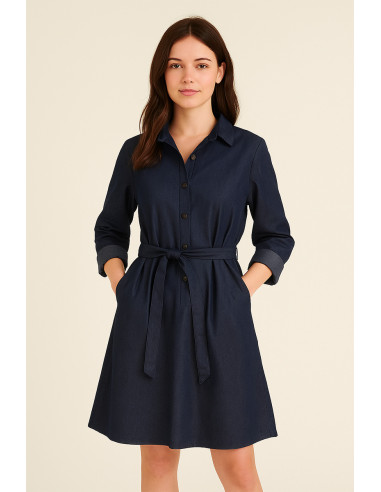 Tencel denim fabric - Dark blue