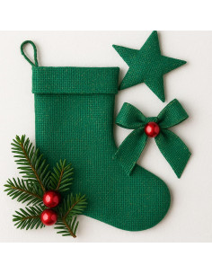 Lurex jute fabric - Green 2