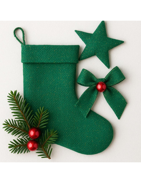 Lurex jute fabric - Green