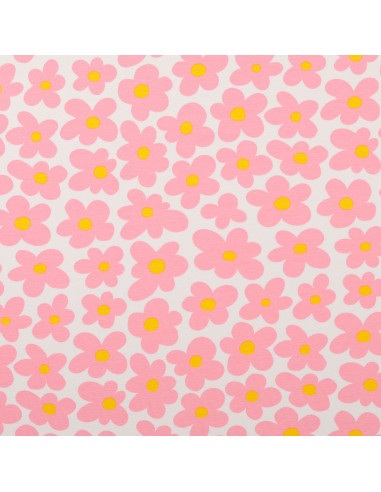Floral jersey fabric - Pink