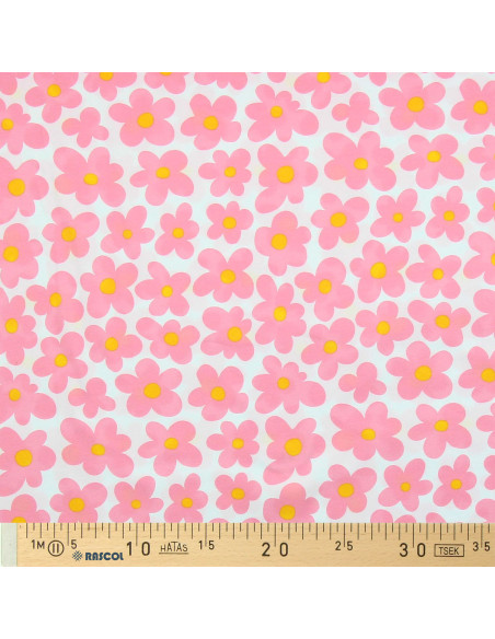 Floral jersey fabric - Pink
