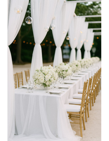 Organza fabric - White